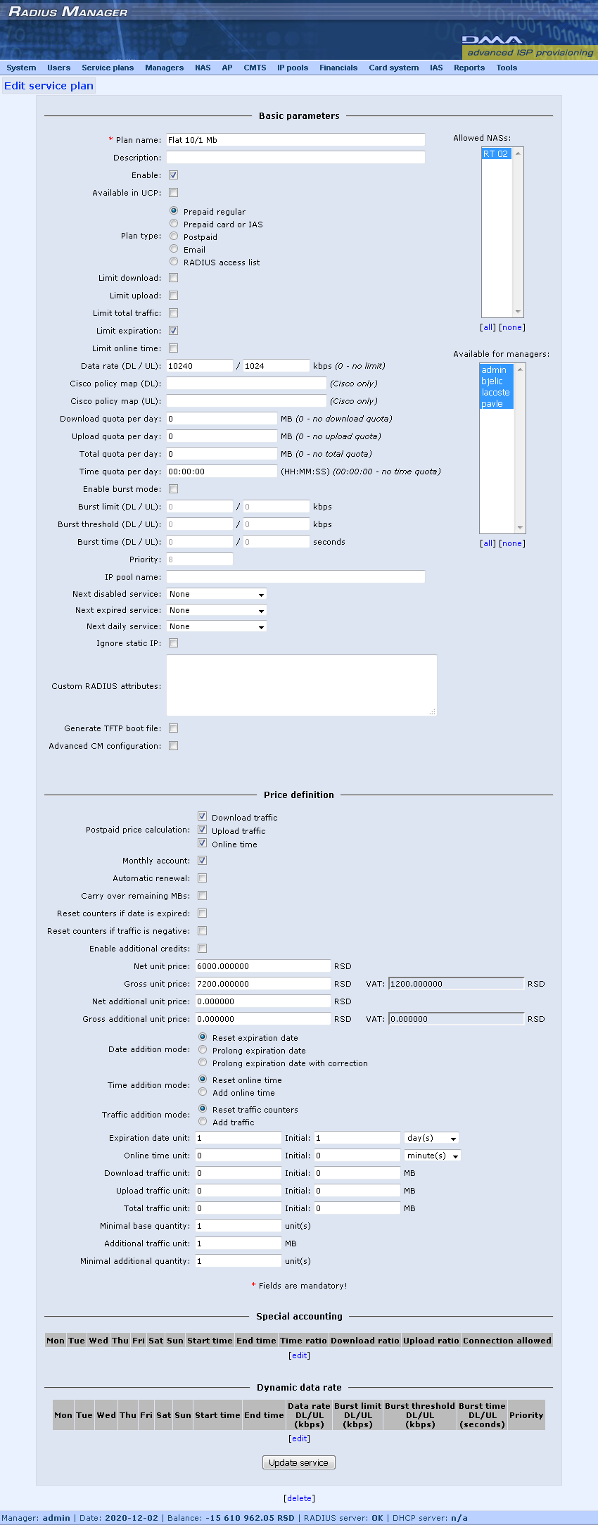 DMA Radius Manager v 4.9.1 - Image 15
