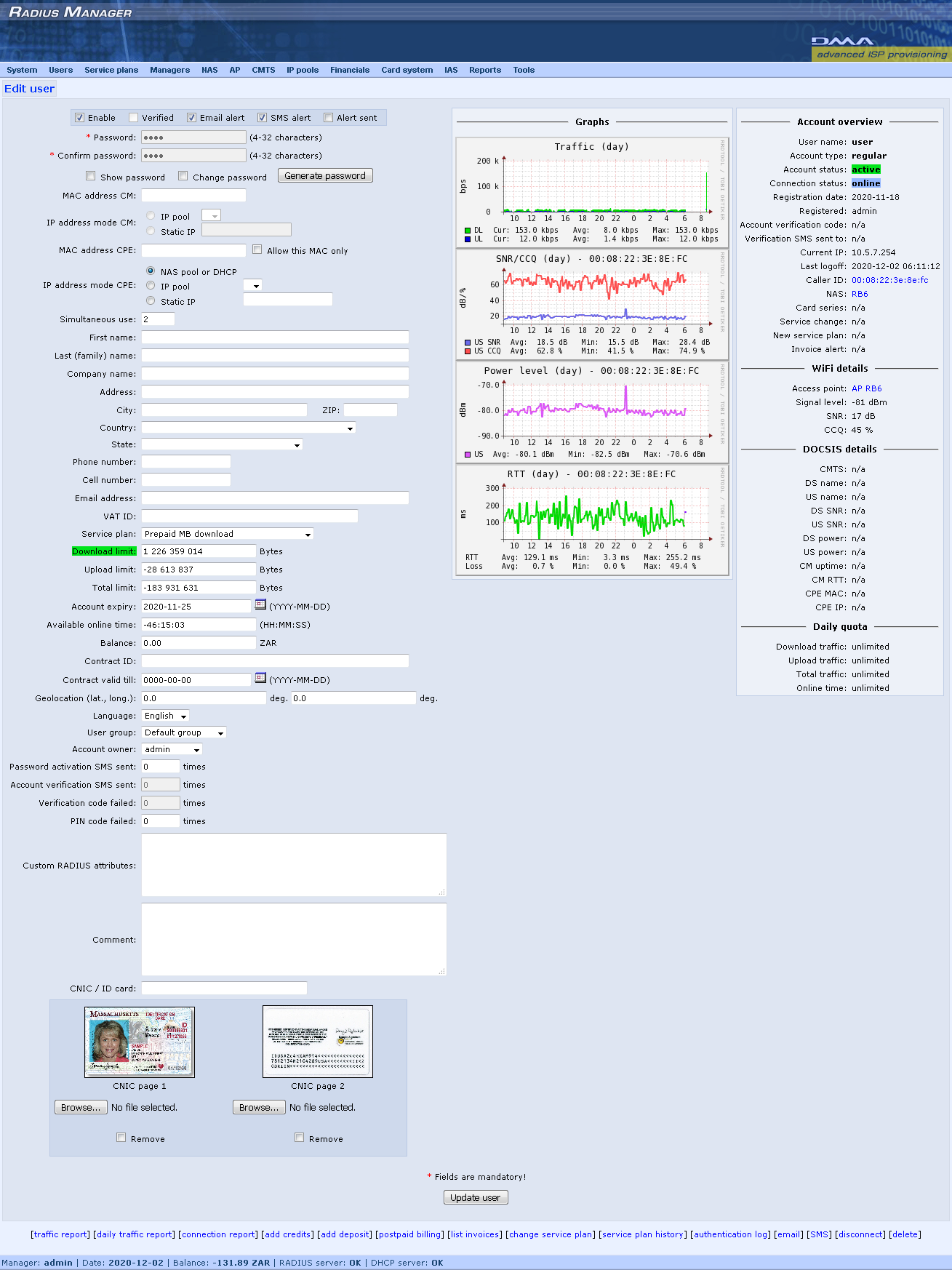 DMA Radius Manager v 4.9.1 - Image 21