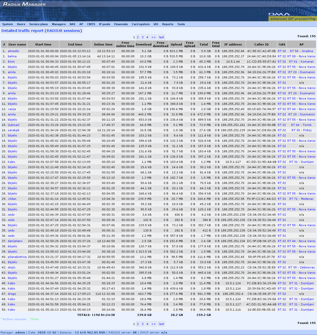 DMA Radius Manager v 4.9.1 - Image 17
