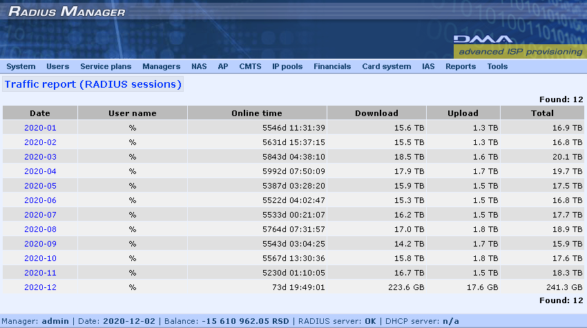 DMA Radius Manager v 4.9.1 - Image 18